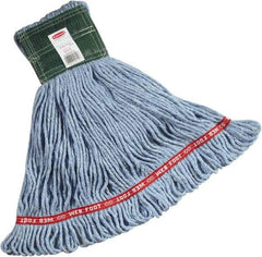 Rubbermaid - 1" Green Head Band, Medium Blended Fiber Loop End Mop Head - 4 Ply, Side Loading Connection - Apex Tool & Supply