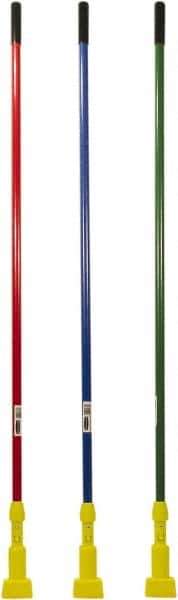 Rubbermaid - 60" Standard Fiberglass Clamp Jaw Mop Handle - 5" Mop Head Band, Plastic Connector, Use with Wet Mops - Apex Tool & Supply