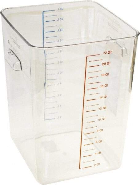 Rubbermaid - Rectangular, Clear Polycarbonate Food Storage Container - 14.4" High x 10-1/2" Wide x 11.3" Long - Apex Tool & Supply