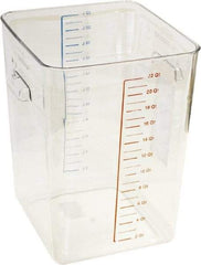 Rubbermaid - Rectangular, Clear Polycarbonate Food Storage Container - 14.4" High x 10-1/2" Wide x 11.3" Long - Apex Tool & Supply