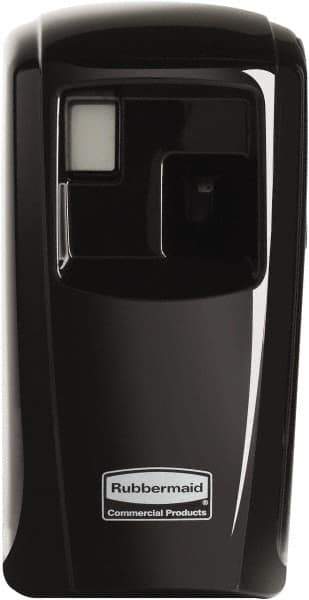 Rubbermaid - 0.012 Cu Ft Coverage, Black Metered Aerosol Dispenser - C Battery Required - Apex Tool & Supply