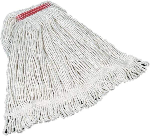 Rubbermaid - Red Head Band, Large Cotton Loop End Mop Head - 4 Ply, Screw On Connection - Apex Tool & Supply