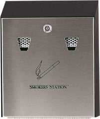 Rubbermaid - Steel Wall Mounted Ashtray - 10" Wide x 12-1/2" High - Apex Tool & Supply