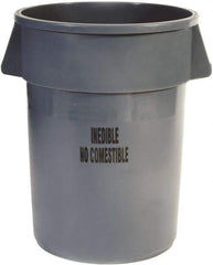Rubbermaid - Round, Gray Food Storage Container - 31-1/2" High x 24" Wide - Apex Tool & Supply