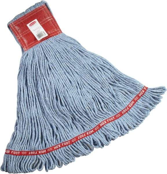 Rubbermaid - 5" Red Head Band, Large Blended Fiber Loop End Mop Head - 4 Ply, Clamp Jaw Connection - Apex Tool & Supply