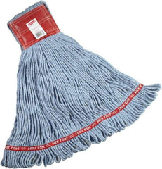 Rubbermaid - 5" Red Head Band, Large Blended Fiber Loop End Mop Head - 4 Ply, Clamp Jaw Connection - Apex Tool & Supply