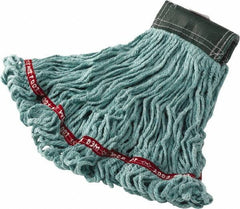 Rubbermaid - 1" Green Head Band, Medium Blended Fiber Loop End Mop Head - 4 Ply, Side Loading Connection - Apex Tool & Supply