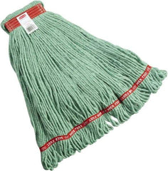 Rubbermaid - 1" Red Head Band, Large Blended Fiber Loop End Mop Head - 4 Ply, Side Loading Connection - Apex Tool & Supply