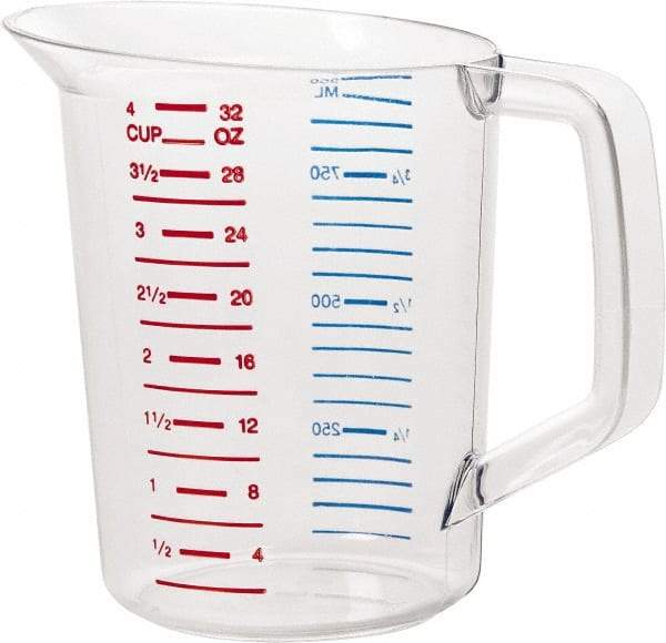 Rubbermaid - 1 Quart Polycarbonate Measuring Cup - 50 ml Graduation - Apex Tool & Supply