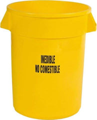 Rubbermaid - Round, Yellow Food Storage Container - 27.3" High x 22" Wide - Apex Tool & Supply