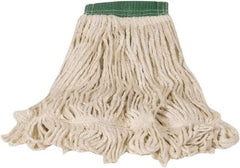 Rubbermaid - 1" Green Head Band, Medium Blended Fiber Loop End Mop Head - Side Loading Connection - Apex Tool & Supply