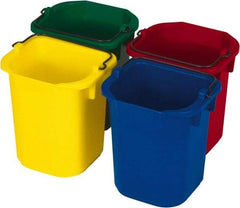 Rubbermaid - 5 Qt, 215.9mm High, Plastic Rectangular Green Single Pail - Handle Included, 190.5mm Top Length x 234.95mm Top Width - Apex Tool & Supply