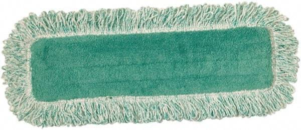 Rubbermaid - 508mm Long x 8" Wide Microfiber Dust Mop Head - Green, Fringed Head - Apex Tool & Supply