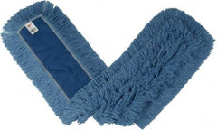 Rubbermaid - 48" Long x 5" Wide Cotton/Synthetic Dust Mop Head - Envelope Connection, Blue, Cut-End Head, Launderable - Apex Tool & Supply