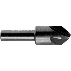 Melin Tool - 1/2" Head Diam, 3/8" Shank Diam, 4 Flute 100° High Speed Steel Countersink - Apex Tool & Supply