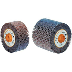 WALTER Surface Technologies - 4-1/4" Diam 40 Grit Aluminum Oxide Unmounted Flap Wheel - 5/8-11 Threaded Hole, 2" Wide, Coated, Grade Coarse, 3,800 Max RPM - Apex Tool & Supply