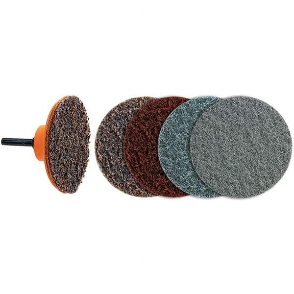 WALTER Surface Technologies - 3" Disc Diam, Aluminum Oxide Quick Change Disc - Type R Attaching System, Nonwoven, Coarse Grade, 28,000 RPM, 04-G\xB6Twist Blendex Series - Apex Tool & Supply