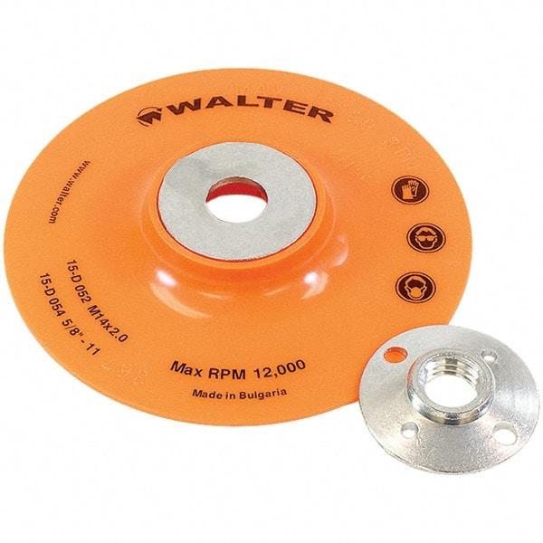 WALTER Surface Technologies - 5" Diam Disc Backing Pad - 12,200 RPM - Apex Tool & Supply