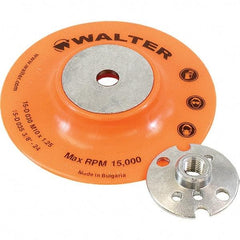 WALTER Surface Technologies - 4" Diam Disc Backing Pad - 15,000 RPM - Apex Tool & Supply