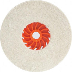 WALTER Surface Technologies - 5" Diam x 1/2" Thick Unmounted Buffing Wheel - Felt Cup Disc, 5/8-11 Arbor Hole, Hard Density - Apex Tool & Supply