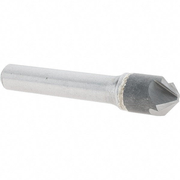 Melin Tool - 1/2" Head Diam, 3/8" Shank Diam, 4 Flute 100° Solid Carbide Countersink - Apex Tool & Supply