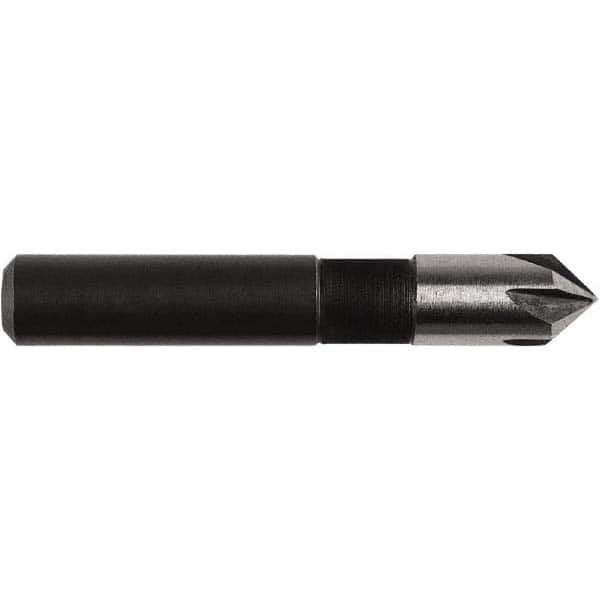 Irwin - 1/4" Head Diam, 1/4" Shank Diam, 5 Flute 82° High Speed Steel Countersink - Apex Tool & Supply