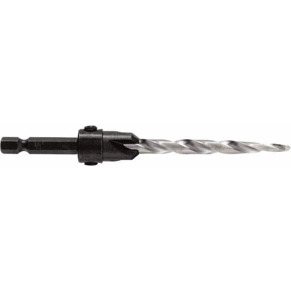 Irwin - Adjustable-Depth Drill Countersinks Cutter Head Diameter (Inch): 1/2 Drill Size Compatibility (Decimal Inch): 0.2500 - Apex Tool & Supply