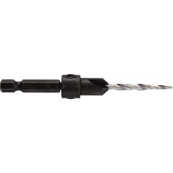 Irwin - Adjustable-Depth Drill Countersinks Cutter Head Diameter (Inch): 5/16 Drill Size Compatibility (Decimal Inch): 0.1406 - Apex Tool & Supply