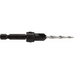 Irwin - Adjustable-Depth Drill Countersinks Cutter Head Diameter (Inch): 5/16 Drill Size Compatibility (Decimal Inch): 0.1406 - Apex Tool & Supply