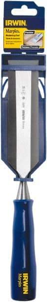 Irwin - 1-1/2" Blade Width Wood Chisel - Polypropylene Handle - Apex Tool & Supply