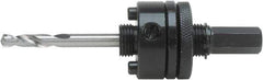 Irwin Blades - 1-1/4 to 6" Tool Diam Compatibility, Hex Shank, Steel Integral Pilot Drill, Hole Cutting Tool Arbor - 3/8" Min Chuck, Hex Shank Cross Section, Threaded Shank Attachment, For Hole Saws - Apex Tool & Supply