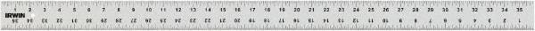 Irwin - 36" Long, English Standard Aluminum Rule - Anodized Finish - Apex Tool & Supply