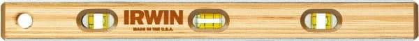 Irwin - 24" Long 6 Vial Box Beam Level - Hardwood, Brown, 2 Level & 4 Plumb Vials - Apex Tool & Supply