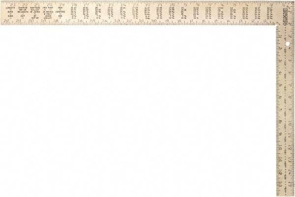 Irwin - 24" Blade Length, 16" Base Length Steel Square - Apex Tool & Supply
