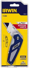 Irwin - Fixed Folding Utility Knife - Metal Handle, 1 Blade Included - Apex Tool & Supply