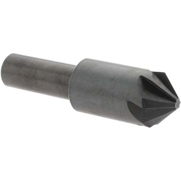 Melin Tool - 3/4" Head Diam, 1/2" Shank Diam, 6 Flute 90° High Speed Steel Countersink - Apex Tool & Supply