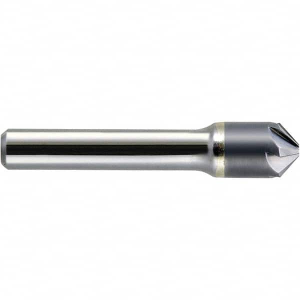 Melin Tool - 1-1/4" Head Diam, 3/4" Shank Diam, 6 Flute 90° Solid Carbide Countersink - Apex Tool & Supply