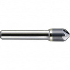 Melin Tool - 1/2" Head Diam, 3/8" Shank Diam, 6 Flute 120° Solid Carbide Countersink - Apex Tool & Supply