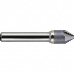 Melin Tool - 1/2" Head Diam, 3/8" Shank Diam, 4 Flute 60° Solid Carbide Countersink - Apex Tool & Supply