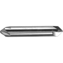 1/2″ Head Diam, 1/2″ Shank Diam, 4 Flute 110° High Speed Steel Countersink Bright Finish, 3″ OAL, Double End, Straight Shank, Right Hand Cut