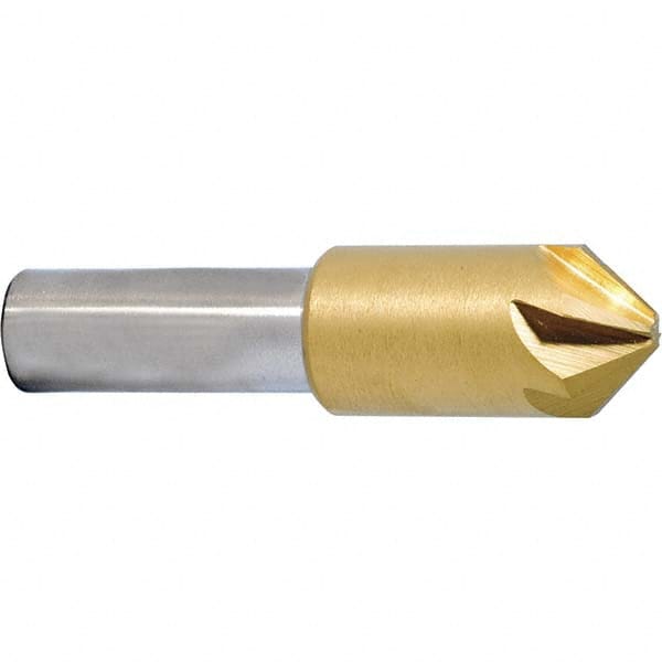 Melin Tool - 5/8" Head Diam, 3/8" Shank Diam, 6 Flute 110° Cobalt Countersink - Apex Tool & Supply