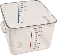 Rubbermaid - Rectangular, Clear Polycarbonate Food Storage Container - 7.8" High x 10-1/2" Wide x 11.3" Long - Apex Tool & Supply