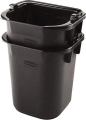 Rubbermaid - 5 Qt, 215.9mm High, Plastic Rectangular Black Single Pail - Handle Included, 190.5mm Top Length x 234.95mm Top Width - Apex Tool & Supply