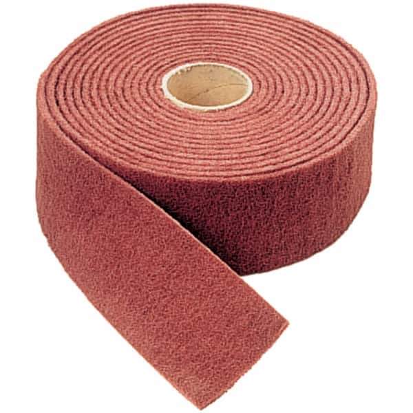 WALTER Surface Technologies - 30' Long x 4" Wide Nonwoven Roll - Medium Grade, Maroon, Aluminum Oxide - Apex Tool & Supply