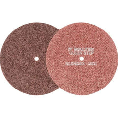 WALTER Surface Technologies - 7" Diam, Aluminum Oxide Hook & Loop Disc - Medium Grade, Coated, Series 07-R, Quick-Step Blendex - Apex Tool & Supply
