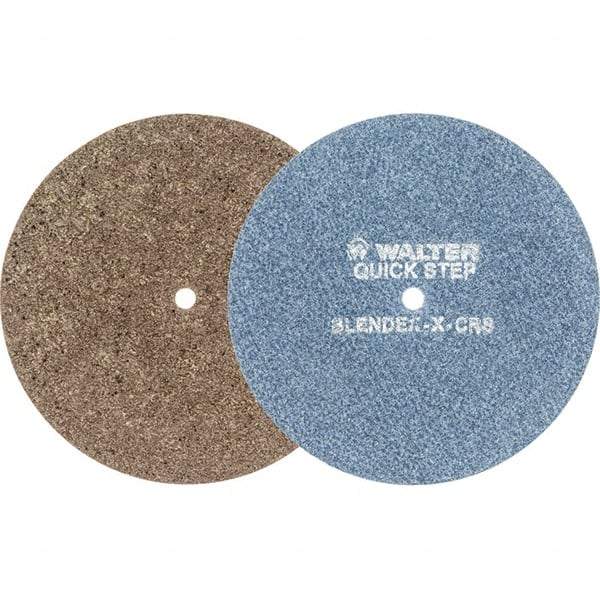 WALTER Surface Technologies - 7" Diam, Aluminum Oxide Hook & Loop Disc - Coarse Grade, Coated, Series 07-R, Quick-Step Blendex - Apex Tool & Supply