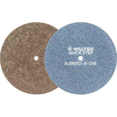 WALTER Surface Technologies - 7" Diam, Aluminum Oxide Hook & Loop Disc - Coarse Grade, Coated, Series 07-R, Quick-Step Blendex - Apex Tool & Supply