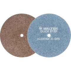 WALTER Surface Technologies - 6" Diam, Aluminum Oxide Hook & Loop Disc - Coarse Grade, Coated, Series 07-R, Quick-Step Blendex - Apex Tool & Supply