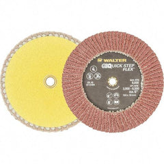 WALTER Surface Technologies - 40 Grit, 6" Disc Diam, Aluminum Oxide Flap Disc - 8,600 Max RPM, Fiber Backing, Hook & Loop Attaching System, Coated - Apex Tool & Supply