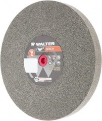WALTER Surface Technologies - 60 Grit Aluminum Oxide Bench & Pedestal Grinding Wheel - 10" Diam x 1" Hole x 1" Thick, 2500 Max RPM, Fine Grade, Vitrified Bond - Apex Tool & Supply